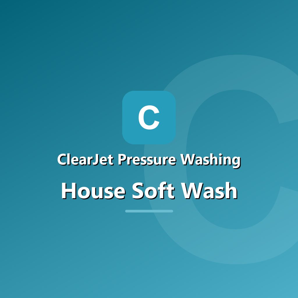 House soft-wash in progress